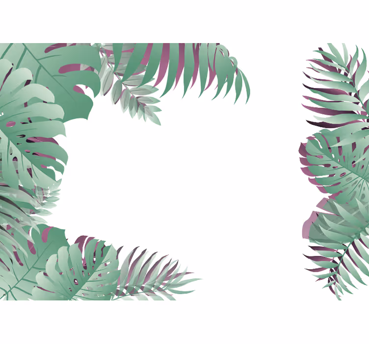 Mural de parede natureza composição de folhas tropicais - TenStickers