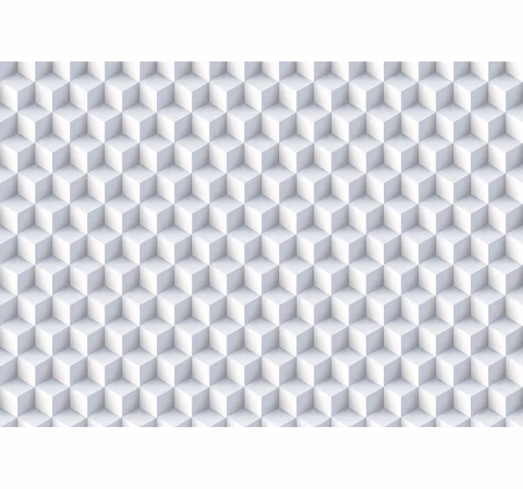 Murais de Parede 3D Vários cubos brancos - TenStickers