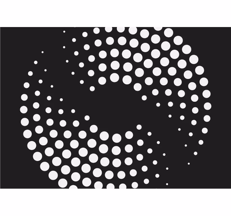 Murais de Parede 3D Túnel infinito de pontos brancos - TenStickers