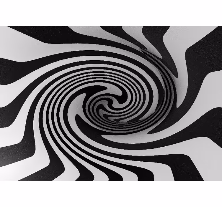 Mural de parede abstrato efeito ilusão espiral - TenStickers