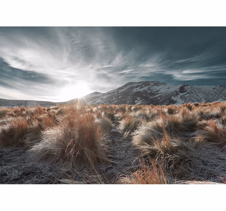 Fotomurais de paisagens amanhecer nas montanhas - TenStickers