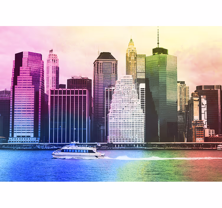 Fotomurais cidades e países paisagem urbana viva - TenStickers
