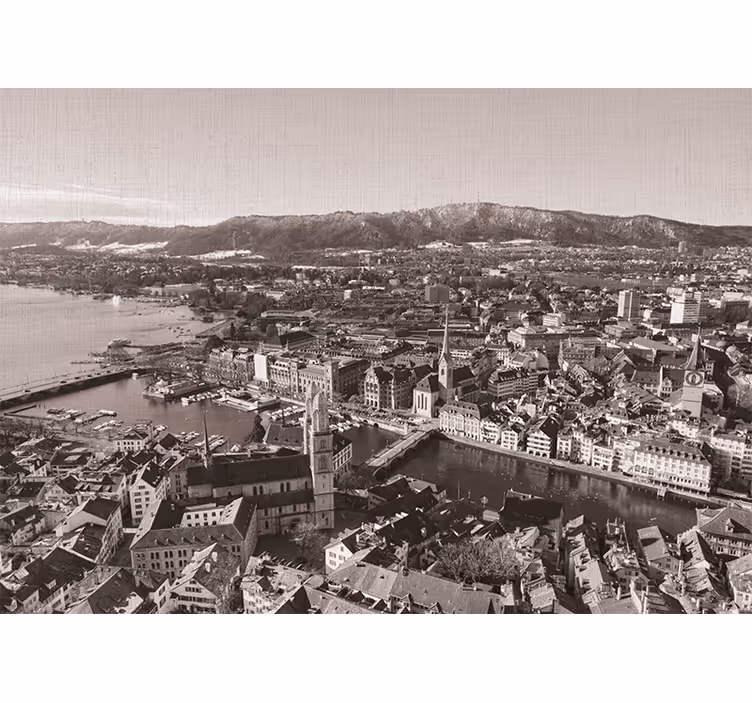 Fotomurais cidades e países vista da cidade de zurique - TenStickers