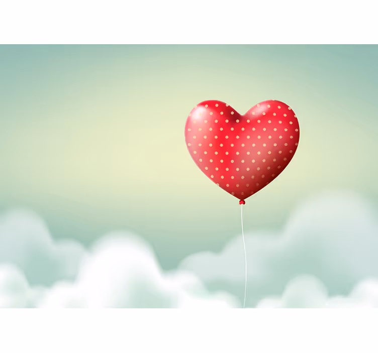 Mural de parede amor balão de coração - TenStickers