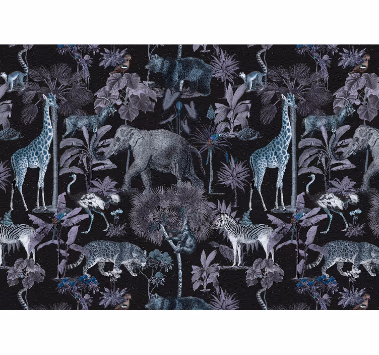 Mural de parede animais paisagem de safari selvagem - TenStickers