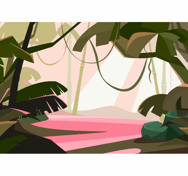 Fotomural selva cena tropical luxuriante - TenStickers