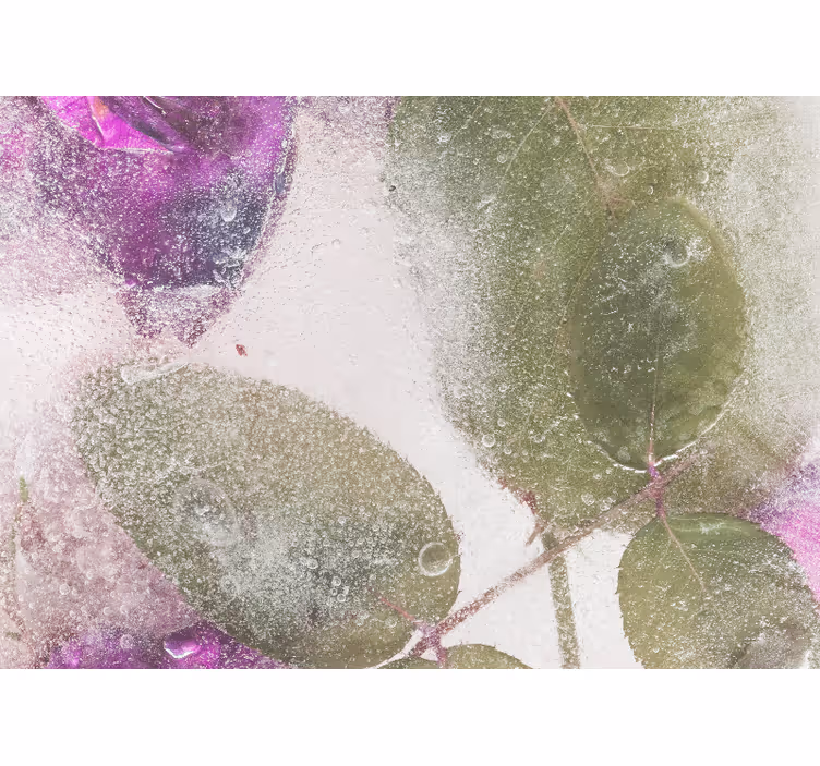 Fotomurais flores elementos florais roxos - TenStickers