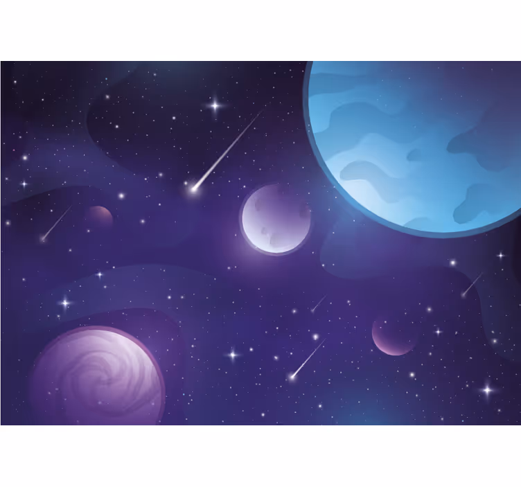 Mural de parede espaço visão orbital celestial - TenStickers