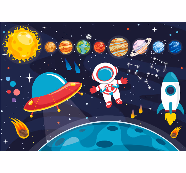 Mural de parede fantasía conceito da busca cósmica - TenStickers