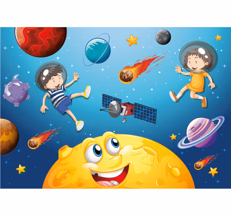 Mural de parede fantasia jornada de aventura espacial - TenStickers