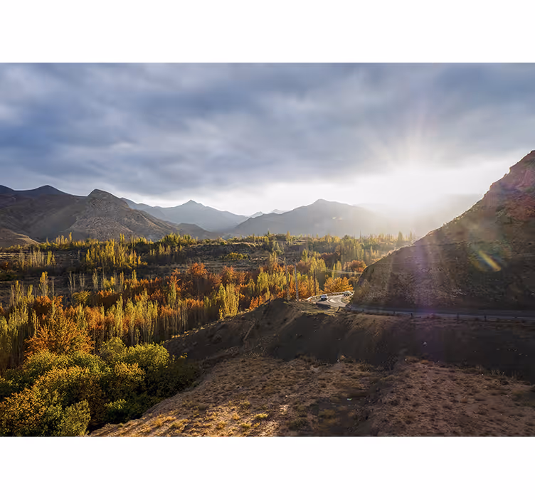 Fotomurais de paisagens cena de outono montanhoso - TenStickers