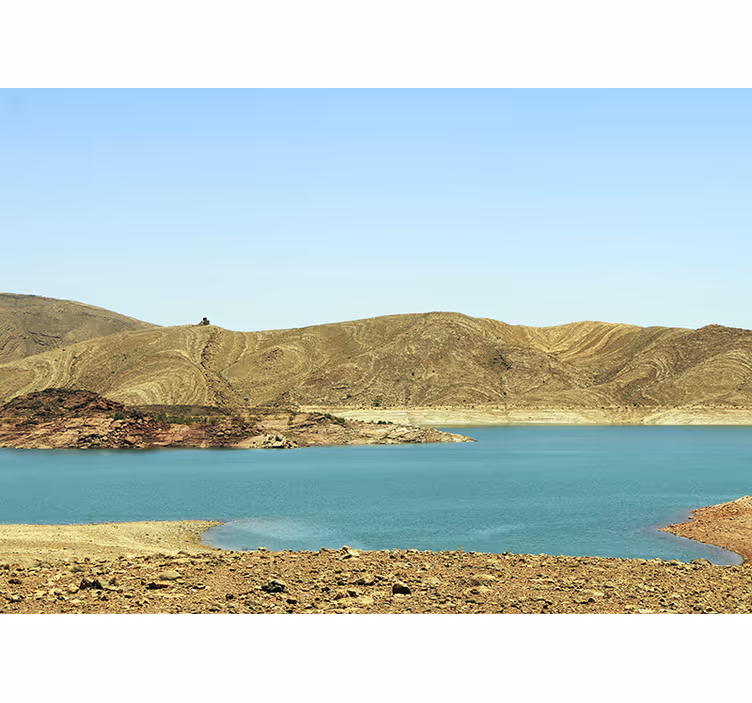 Mural de parede montanha lago da montanha sereno - TenStickers
