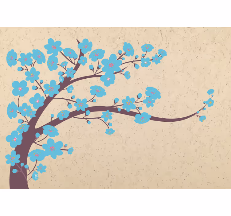 Fotomurais flores ramos de sakura em flor - TenStickers