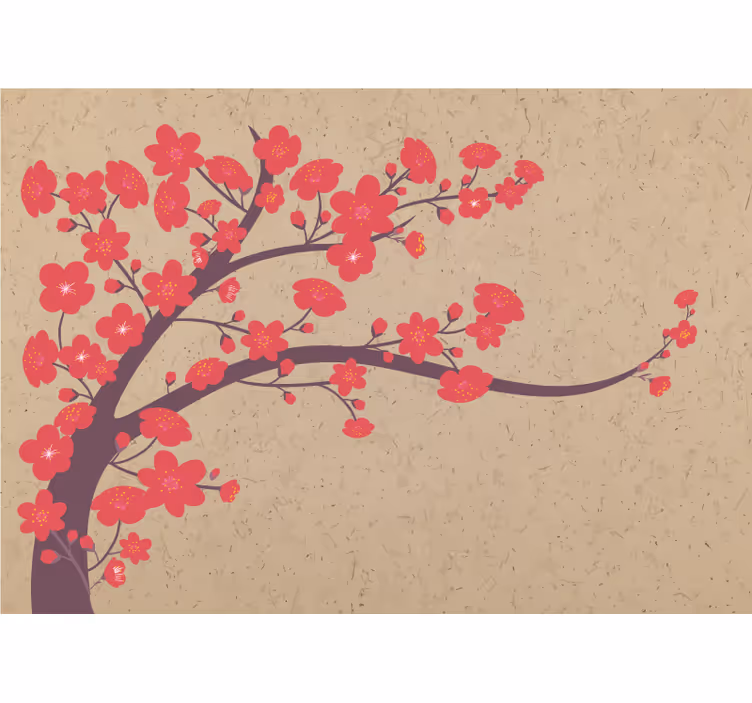 Fotomurais flores ramo de sakura - TenStickers