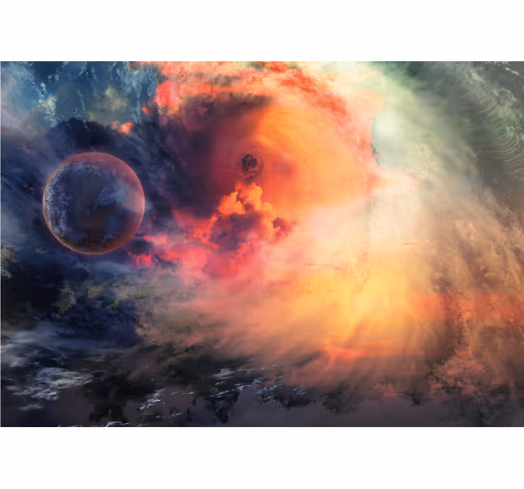 Mural de parede espaço nebulosa cósmica em movimento - TenStickers