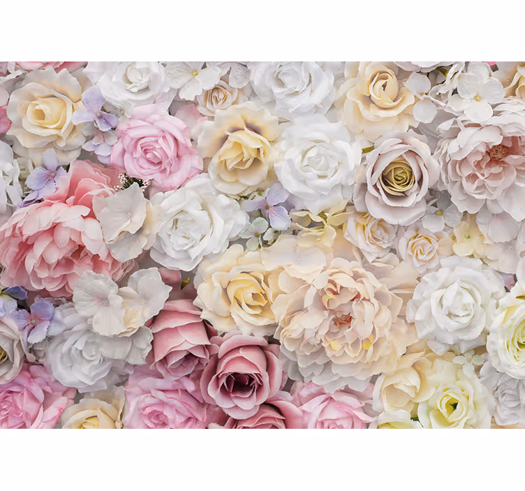 Fotomurais flores composição de rosas elegantes - TenStickers