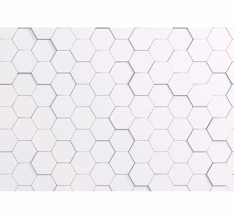 Fotomurais texturas e padrões padrão hexagonal - TenStickers