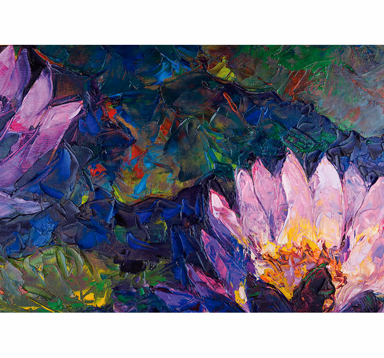 Fotomurais flores lótus abstrato - TenStickers