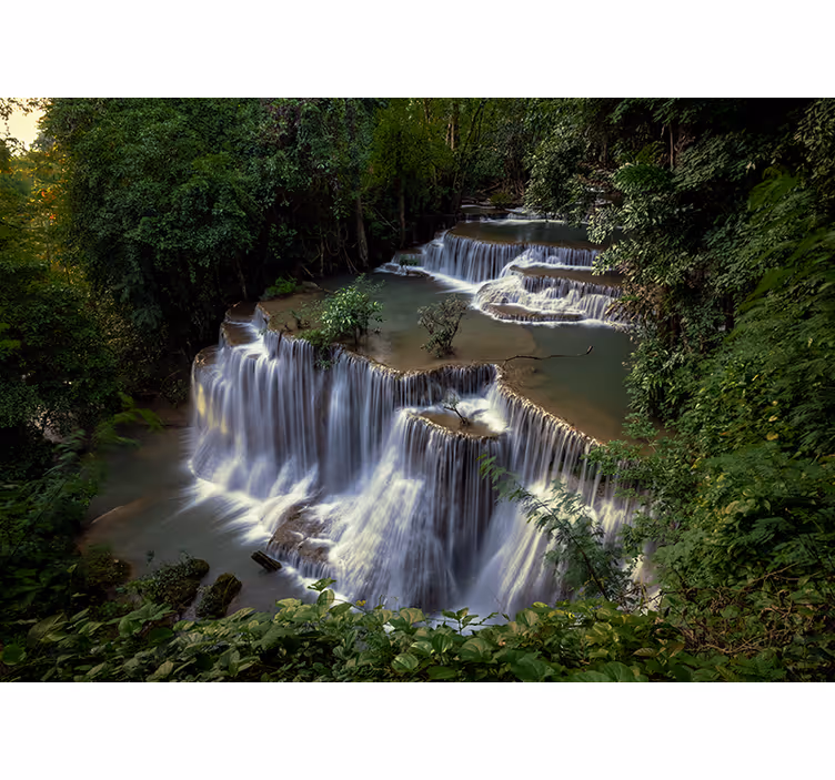 Mural de parede natureza retiro tranquilo em cachoeira - TenStickers