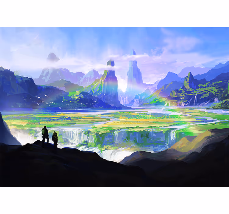 Fotomurais de paisagens cena natural montanhosa - TenStickers