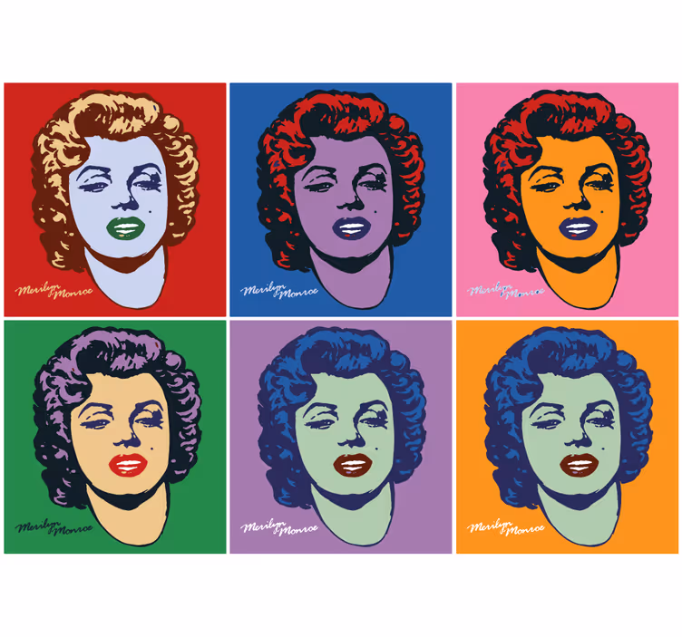 Mural de parede arte retratos em pop art - TenStickers