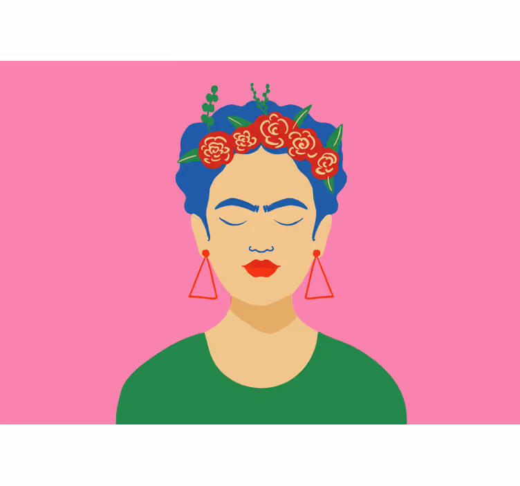 Mural de parede pessoa retrato de frida kahlo - TenStickers