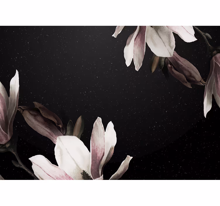Fotomurais flores padrão floral de magnólia - TenStickers