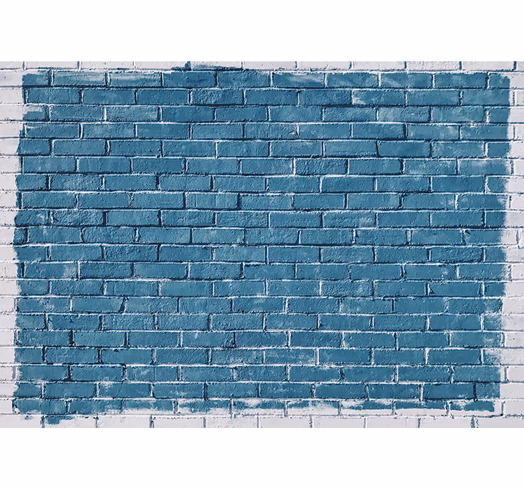 Tijolos de concreto pintados em um fotomural de arte clá - TenStickers