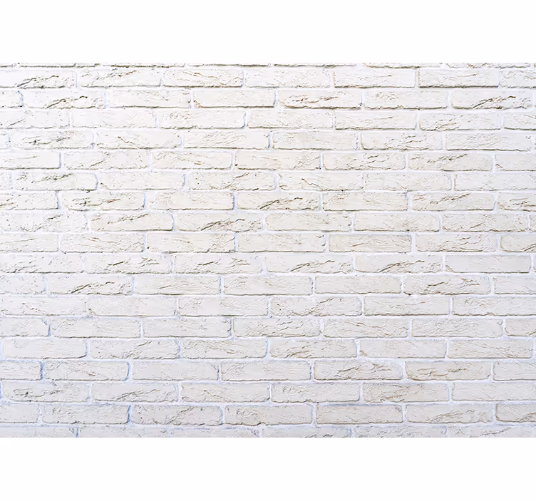 Mural de parede pedra padrão tijolo branco - TenStickers