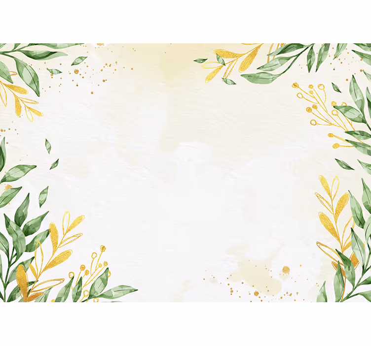 Fotomurais flores composição de folhas botânicas - TenStickers