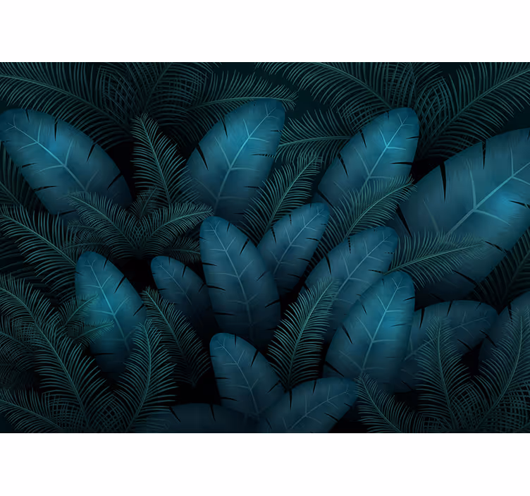 Mural de parede natureza com motivos de folhagens tropicais - TenStickers