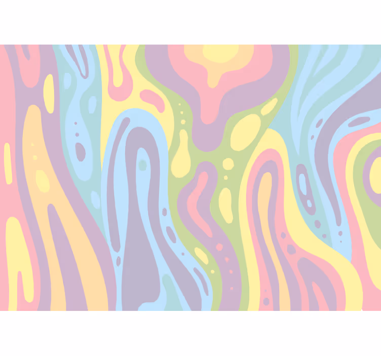 Mural de parede abstrato padrões de cores fluidas - TenStickers