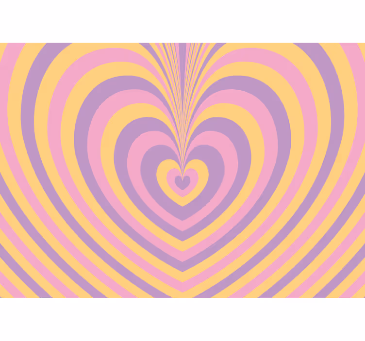 Mural de parede amor com design de padrão de corações - TenStickers