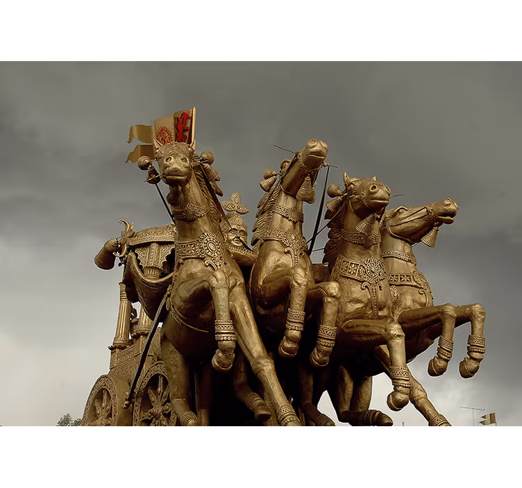 Mural de parede veículos cavalos de carroça histórica - TenStickers