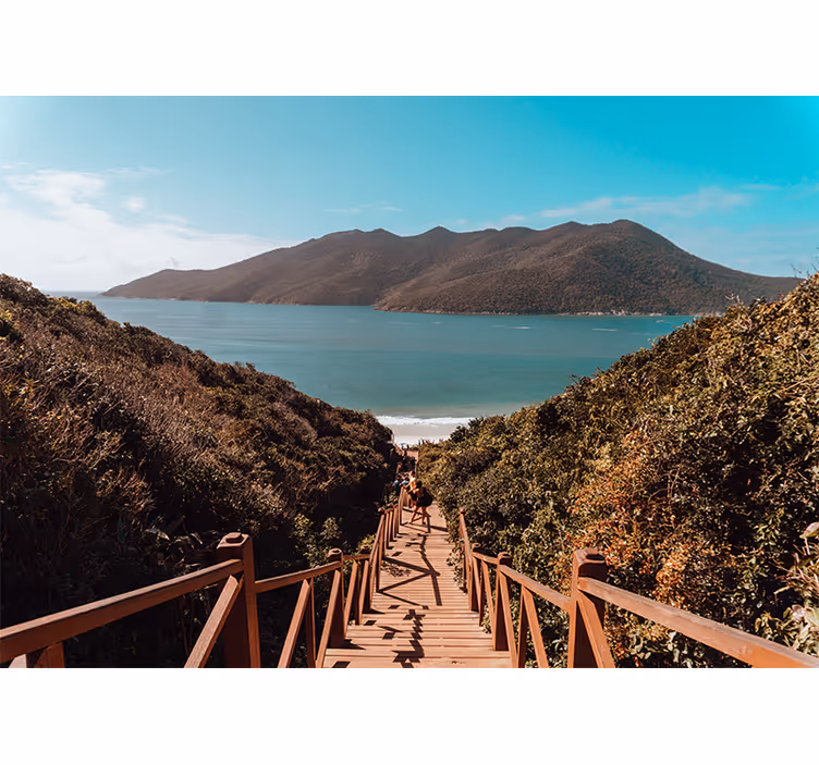 Fotomurais de paisagens caminho sereno do oceano - TenStickers