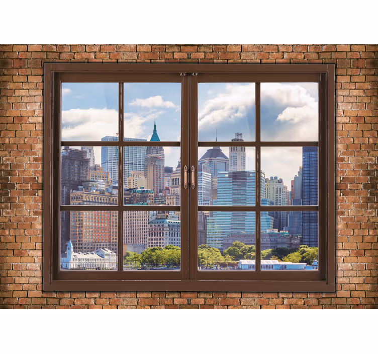 Mural de parede nova york vistas do skyline manhattan - TenStickers