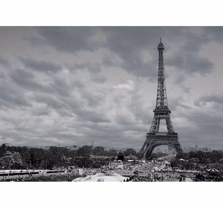Mural de parede paris com vistas da torre eiffel - TenStickers