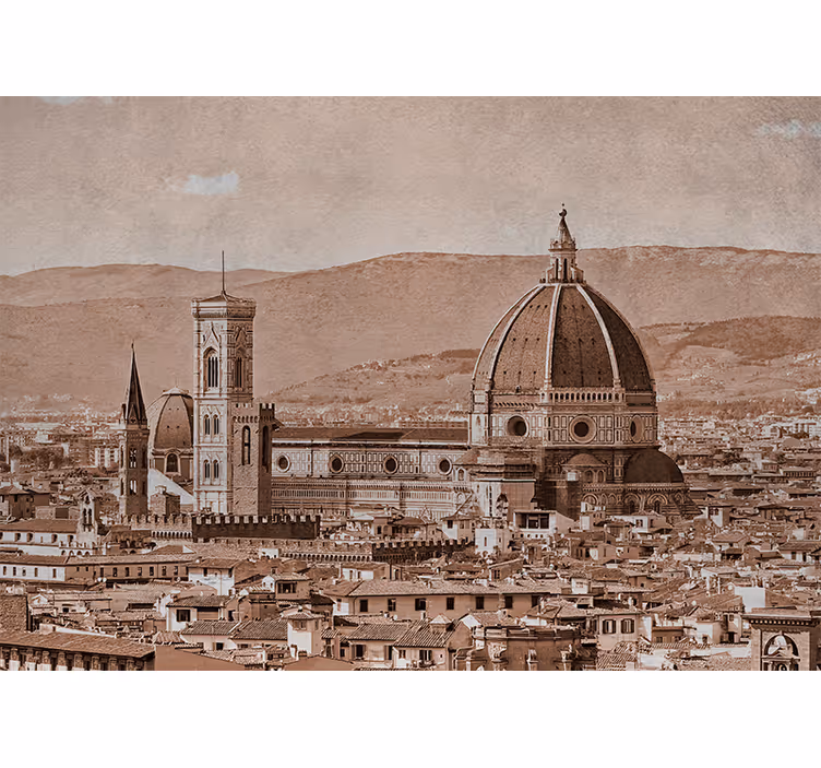 Fotomurais cidades e países vista do domo de florença - TenStickers