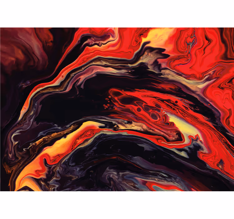 Mural de parede abstrato com padrões dinâmicos e fluidos - TenStickers