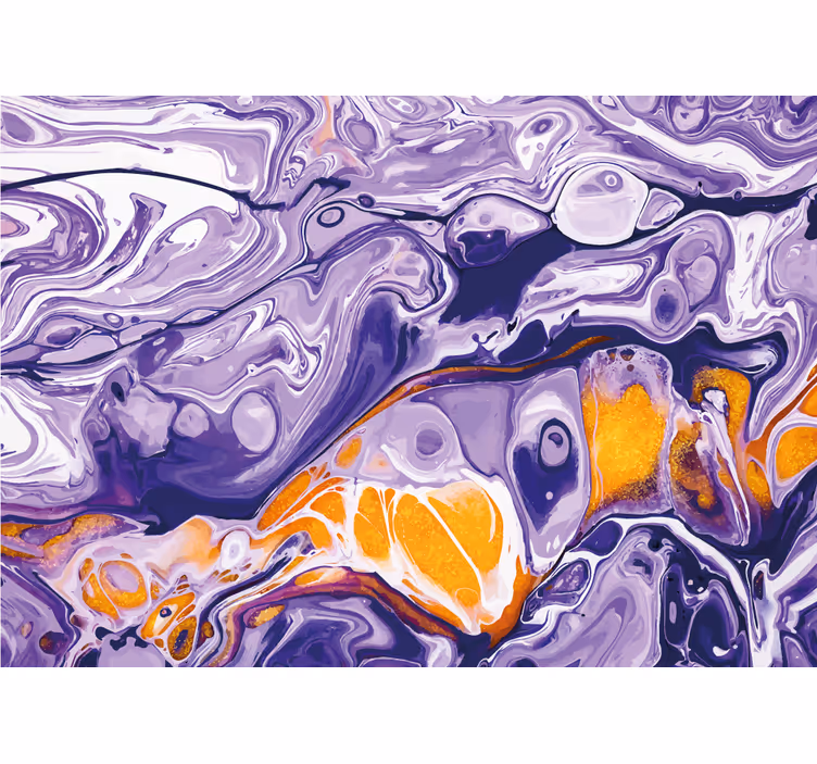 Mural de parede abstrato redemoinho roxo fluido - TenStickers