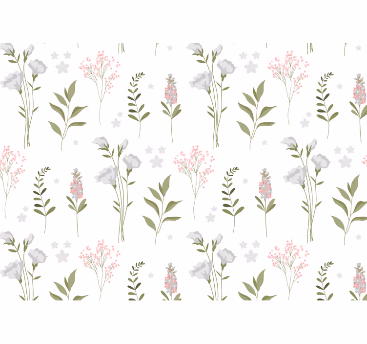 Fotomurais flores com padrões florais delicados - TenStickers
