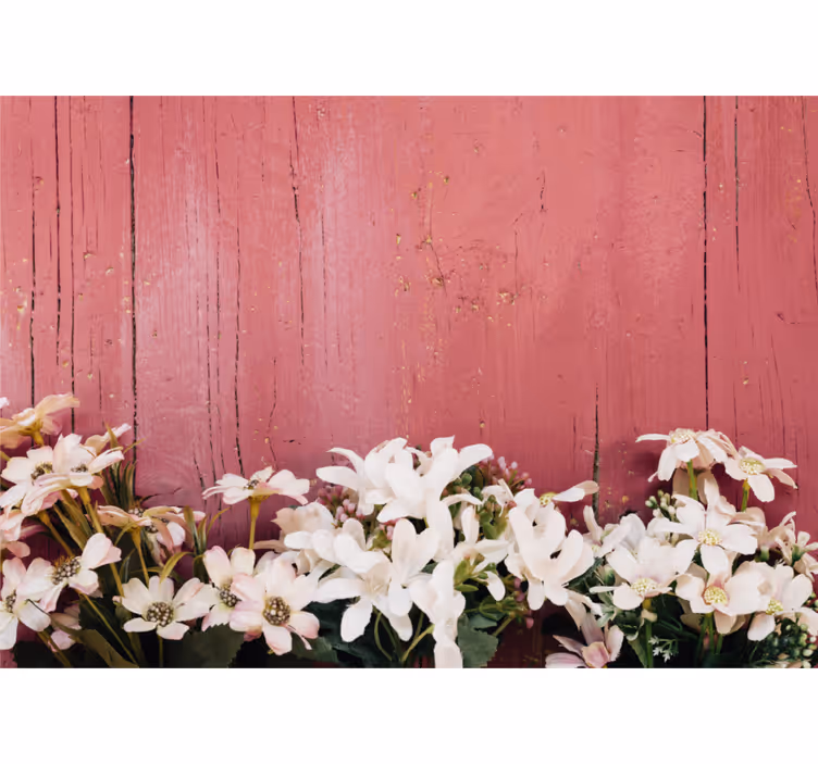 Fotomurais flores flores brancas delicadas - TenStickers