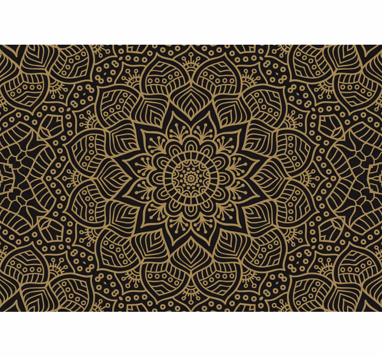 fotomural de parede de mandala com padrão de estilo indi - TenStickers