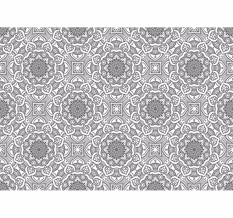 Mural de parede mandalas com padrões geométricos intricados - TenStickers