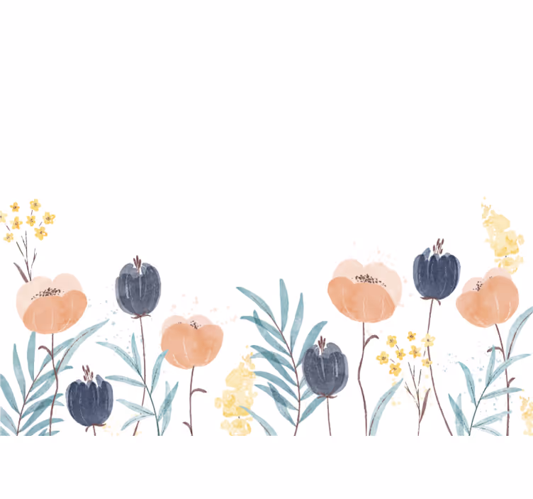 Fotomurais flores composição floral encantadora - TenStickers