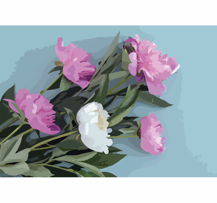 Fotomurais flores arranjo de flores de peônia - TenStickers