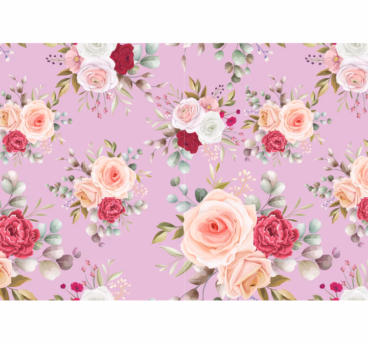 Fotomurais flores design de buquê floral - TenStickers
