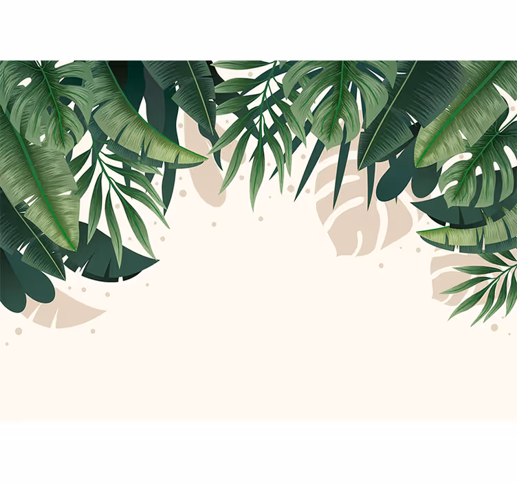 Mural de parede natureza dossel de folhas tropicais - TenStickers