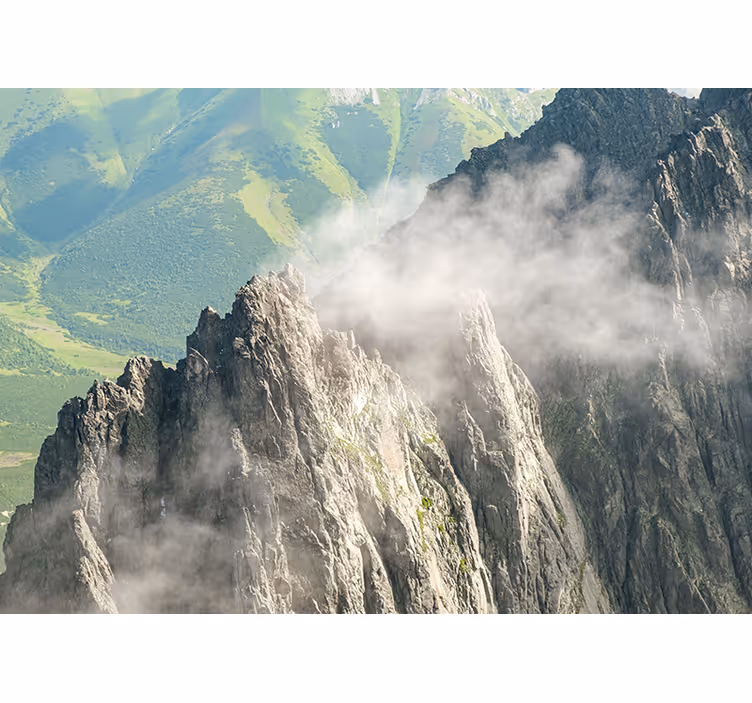 Fotomurais de paisagens cordilheiras verdes montanhosas - TenStickers