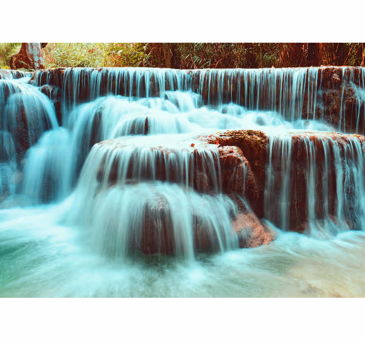 Mural de parede cascatas fluxo de cascata serena - TenStickers